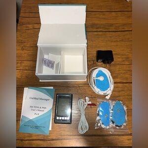 Black Unimed ProX Tens Unit Muscle Stimulator Massager - Open Box